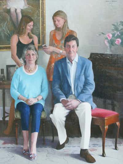 Roger Sedgwick Rough and family Portrait Painting Commision